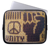 Peace Fist Artisan Haakprint Electronics Bag Laptop Sleeve (Voorkant)