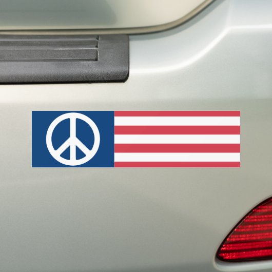 Peace Flag Bumpersticker 1970 (Op auto)