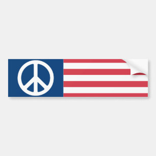 Peace Flag Bumpersticker 1970