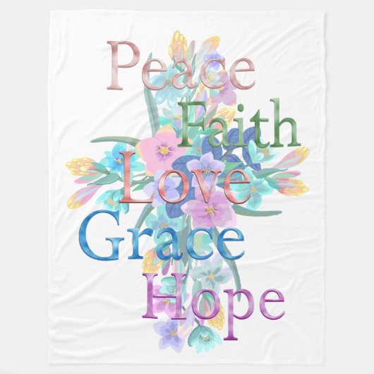 Peace Fleece Blanket Deken (Voorkant)