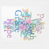 Peace Fleece Blanket Deken (Voorkant (Horizontaal))