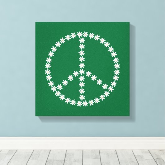 Peace Floral Canvas Afdruk (Insitu (Houten vloer))