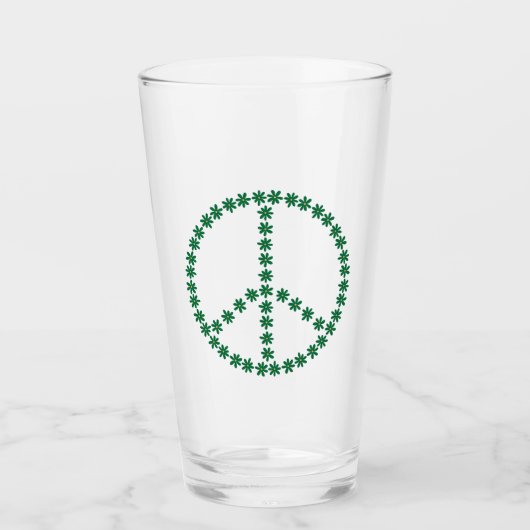 Peace Floral Glas (Voorkant)