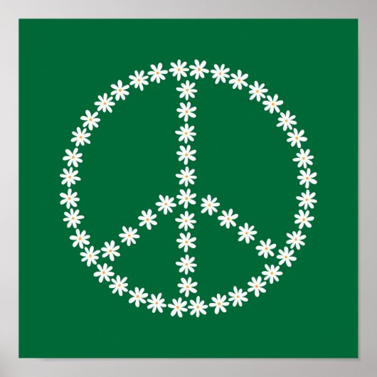 Peace Floral Poster (Voorkant)