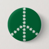 Peace Floral Ronde Button 5,7 Cm (Voorkant)