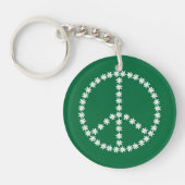 Peace Floral Sleutelhanger (Voorkant)