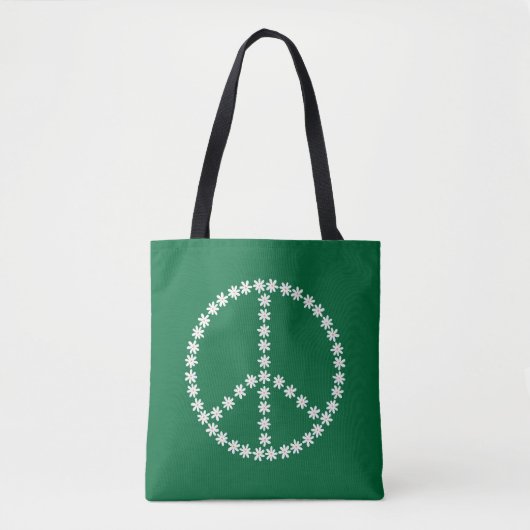 Peace Floral Tote Bag (Voorkant)