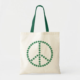 Peace Floral Tote Bag