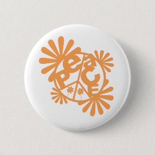 Peace Flower Button