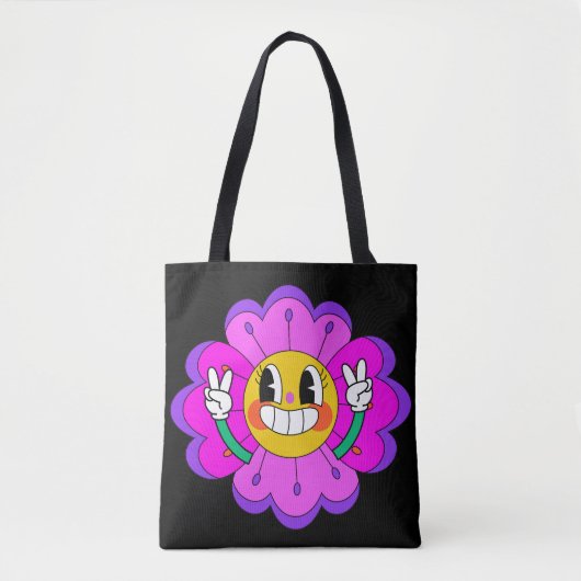 Peace Flower Canvas tas (Voorkant)