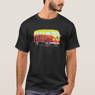 Peace Flower Child Love Hippie Bus T-shirt