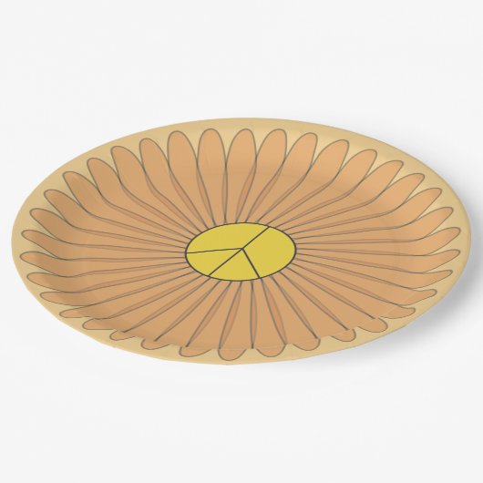 Peace Flower Paper-Bord Papieren Bordje (Gekanteld)