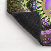 Peace Flower Power Paars+Green Mousepad Muismat (Hoek)