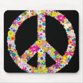 Peace Flowers Mousepad Muismat (Voorkant)