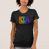 Peace for ever  Retro Rainbow Graphic T-Shir T-shirt (Voorkant)