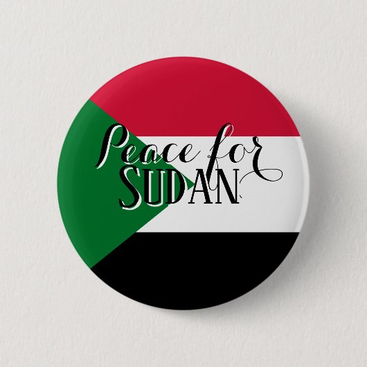Peace for Sudan Button Pin  Solidarity & Awareness (Voorkant)