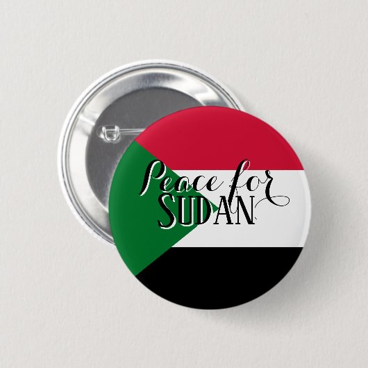 Peace for Sudan Button Pin  Solidarity & Awareness (Voorkant /achterkant)