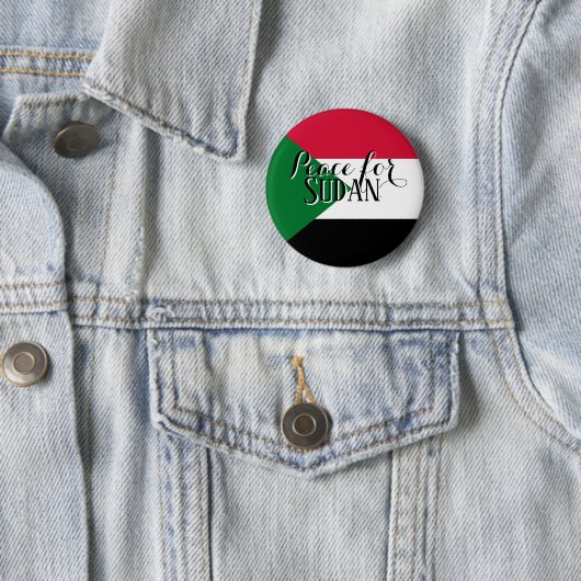 Peace for Sudan Button Pin Solidarity & Awareness (In situ)