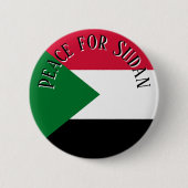 Peace for Sudan Button Pin  Solidarity & Awareness (Voorkant)