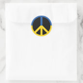 peace for ukraine ronde sticker (Tas)