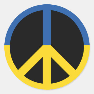 peace for ukraine ronde sticker