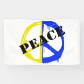 Peace for Ukraine  Spandoek (Horizontaal)