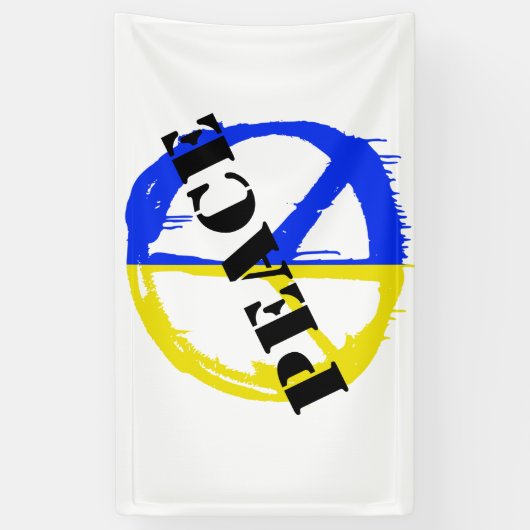 Peace for Ukraine  Spandoek (Verticaal)