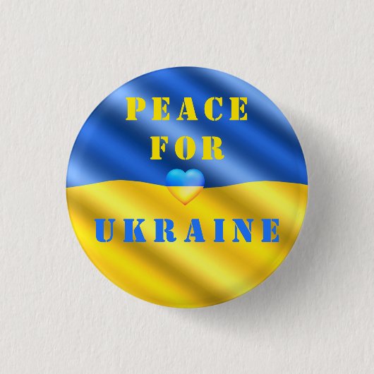 Peace for Ukraine steunt de Button van Oekraïne (Voorkant)