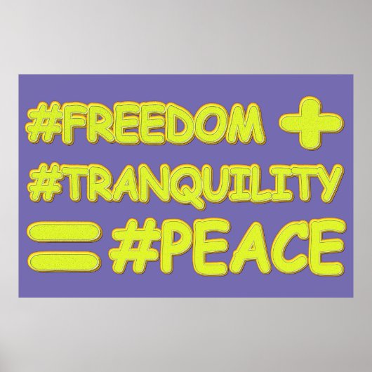 "PEACE FORMULA EQUATION" Kutontwerp. Bestel nu Poster (Voorkant)