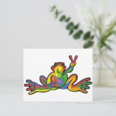 Peace Frog Briefkaart (Staand voorkant)