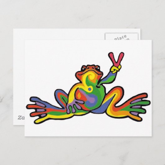 Peace Frog Briefkaart (Voorkant / Achterkant)