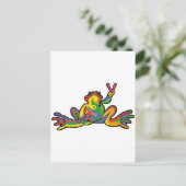 Peace Frog Briefkaart (Staand voorkant)