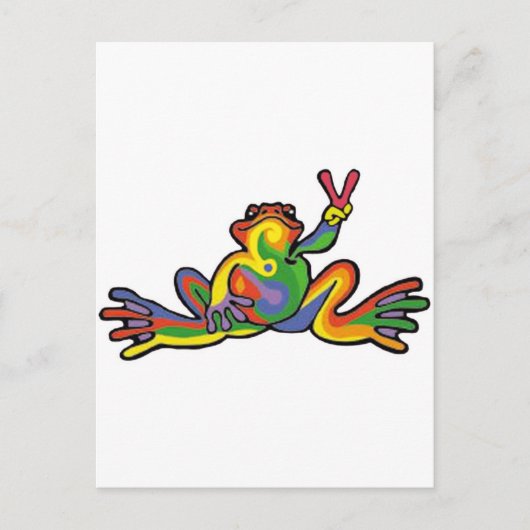 Peace Frog Briefkaart (Voorkant)