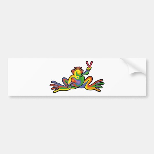Peace Frog Bumpersticker (Voorkant)