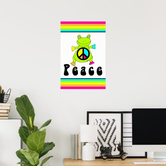 Peace Frog Poster (Thuiskantoor)