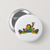 Peace Frog Ronde Button 5,7 Cm (Voorkant /achterkant)