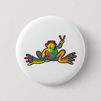Peace Frog Ronde Button 5,7 Cm