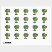 Peace Frog Ronde Sticker (Vel)