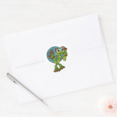 Peace Frog Ronde Sticker (Envelop)