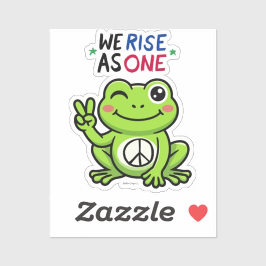 PEACE FROG - WE RISE AS ONE STICKERS (Vel)