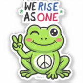 PEACE FROG - WE RISE AS ONE STICKERS (Voorkant)