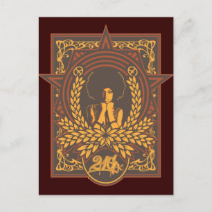 Peace Funk Afro Briefkaart