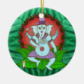 Peace Ganesh Dancing Keramisch Ornament (Voorkant)