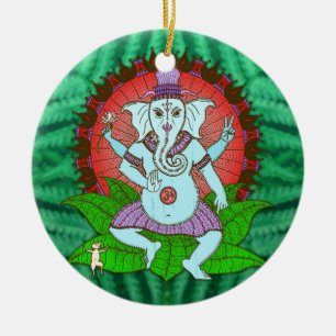 Peace Ganesh Dancing Keramisch Ornament