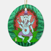Peace Ganesh Dancing Keramisch Ornament (Links)