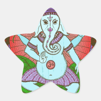 Peace Ganesh Dancing Ster Sticker