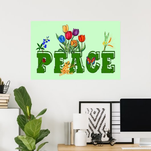 Peace Garden Poster (Thuiskantoor)