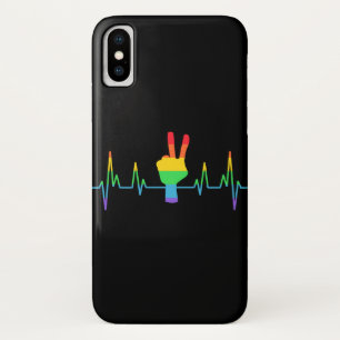 Peace Gay Heartbeat LGBT Case-Mate iPhone Case