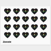 Peace Gay Heartbeat LGBT Hart Sticker (Vel)