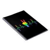 Peace Gay Heartbeat LGBT Notitieboek (Rechterzijde)